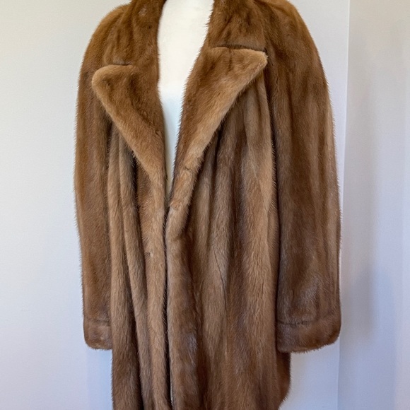 Men’s Golden Mink Fur Car Coat Jacket - XL - Picture 1 of 11